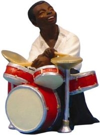 Jazzfigur - Trummor (Höjd Ca 12Cm) in the group MERCHANDISE / Accessoarer /  at Bengans Skivbutik AB (5634914)
