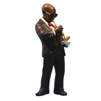 Jazzfigur - Trumpet Med Mute (Höjd Ca 17Cm) in the group MERCHANDISE / Accessoarer /  at Bengans Skivbutik AB (5634989)