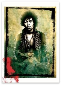Hendrix Jimi - Konsttryck (Storlek Ca 30X40cm) in the group MERCHANDISE / Accessoarer / Pop-Rock at Bengans Skivbutik AB (5635578)