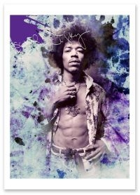 Hendrix Jimi - Konsttryck (Storlek Ca 30X40cm) in the group MERCHANDISE / Accessoarer / Pop-Rock at Bengans Skivbutik AB (5635579)