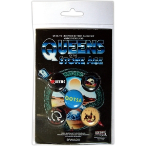 Queens Of The Stone Age - Logos - Button Badge Pack in the group MERCHANDISE / Merch / Nyheter / Pop-Rock at Bengans Skivbutik AB (5635720)