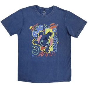 Lilo & Stitch - Stitch 626 Handstand Stone Wash Uni Denim T-Shirt in the group MERCHANDISE / T-shirt / Film-Musikal at Bengans Skivbutik AB (5637615r)