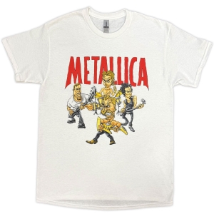 Metallica - Metallica Load Chavez Cartoon Uni Wht T-Shirt in the group MERCHANDISE / T-shirt / Hårdrock at Bengans Skivbutik AB (5637707r)
