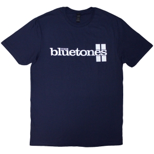 Bluetones - Stripe Logo Uni Navy T-Shirt in the group MERCHANDISE / T-shirt / Pop-Rock at Bengans Skivbutik AB (5638744r)