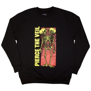 Pierce The Veil - Piercetheveil Wavy Skeleton Uni Bl Sweatshirt in the group MERCHANDISE / Hoodies / Pop-Rock at Bengans Skivbutik AB (5638786r)