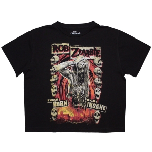 Rob Zombie - Born To Go Insane Lady Bl Crop Top in the group MERCHANDISE / T-shirt / Hårdrock at Bengans Skivbutik AB (5638793r)