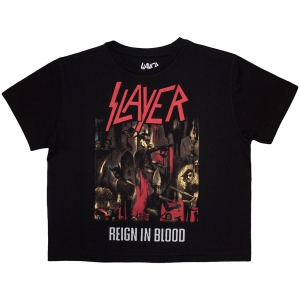 Slayer - Reign In Blood Lady Bl Crop Top in the group MERCHANDISE / T-shirt / Hårdrock at Bengans Skivbutik AB (5638797r)
