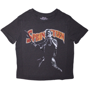 Bruce Springsteen - Stage Pose Lady Bl Crop Top in the group MERCHANDISE / T-shirt / Pop-Rock at Bengans Skivbutik AB (5638804r)