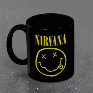 Nirvana - Smiley Black Pod Mug in the group MERCHANDISE / Merch / Pop-Rock at Bengans Skivbutik AB (5639336)