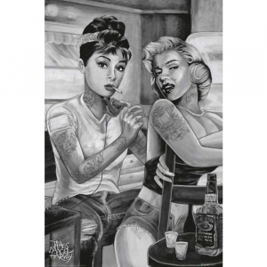 Audrey And Marilyn - Tattoo By James Danger Harvey 91,5 X 61 Cm in the group OTHER / BW-Poster at Bengans Skivbutik AB (5640257)