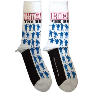 Beatles - Help Silhouettes Repeat Uni Wht Socks (Eu 36-40) in the group MERCHANDISE / / at Bengans Skivbutik AB (5641746)