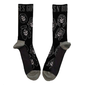 Guns N Roses - Skulls Band Monochrome Uni Bl Socks (Eu 36-40) in the group MERCHANDISE /  /  at Bengans Skivbutik AB (5641775)