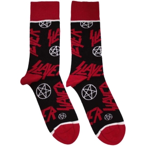 Slayer - Logos And Pentegrams Uni Bl Socks (Eu 36-40) in the group OTHER / BW-Socks at Bengans Skivbutik AB (5641821)