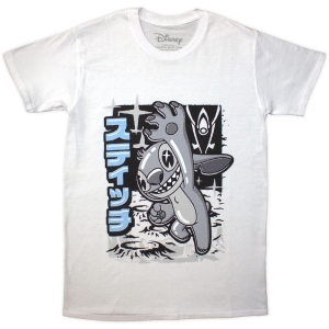 Disney - Stitch Jump B&W Uni Wht T-Shirt in the group MERCHANDISE / T-shirt / Film-Musikal at Bengans Skivbutik AB (5641852r)