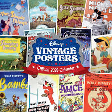 Disney Vintage Posters  - 2026 Square Calendar in the group MERCHANDISE /  /  /  at Bengans Skivbutik AB (5642876)