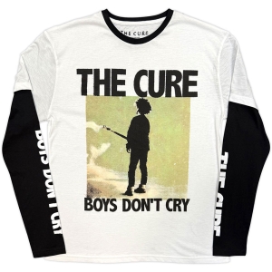 The Cure - Boys Dont Cry Box Uni Wht/Bl Layered Longsleeve  (L) in the group MERCHANDISE / T-shirt / Pop-Rock at Bengans Skivbutik AB (5643668)