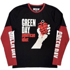 Green Day - American Idiot Uni Bl/Red Layered Longsleeve (L) in the group MERCHANDISE / T-shirt / Punk at Bengans Skivbutik AB (5643688)