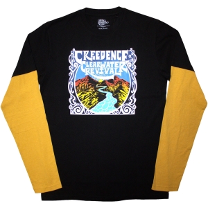 Creedence Clearwater Revival - River Uni Bl/Yell Layered Longsleeve in the group MERCHANDISE / T-shirt / Nyheter / Pop-Rock at Bengans Skivbutik AB (5643856r)