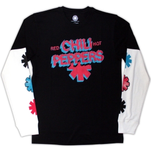 Red Hot Chili Peppers - Shock Logo Uni Bl/Wht Layered Longsl (L) in the group MERCHANDISE / T-shirt / Pop-Rock at Bengans Skivbutik AB (5644776)