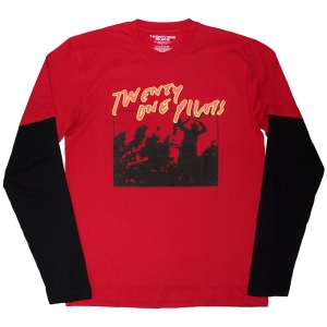 Twenty One Pilots - Live Scribble Uni Red/Bl Layered Longsleeve in the group MERCHANDISE / T-shirt / Pop-Rock at Bengans Skivbutik AB (5644799r)