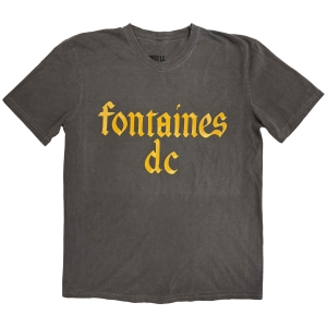 Fontaines D.C. - Gothic Logo Stone Wash Uni Char T-Shirt in the group MERCHANDISE / T-shirt / Pop-Rock at Bengans Skivbutik AB (5645416r)