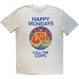 Happy Mondays - Call The Cops Uni Natrl T-Shirt in the group MERCHANDISE / T-shirt / Kommande / Pop-Rock at Bengans Skivbutik AB (5645418r)