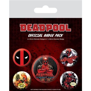 Deadpool - Badge Pack  (Outta The Way) in the group MERCHANDISE / Merch / Film-Musikal at Bengans Skivbutik AB (5647034)