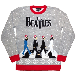 The Beatles - Abbey Road Xmas Uni Grey Sweatshirt in the group MERCHANDISE / Hoodies / Nyheter / Pop-Rock at Bengans Skivbutik AB (5647748r)