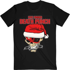 Five Finger Death Punch - Santa Knucklehead Uni Bl T-Shirt in the group MERCHANDISE / T-shirt / Nyheter / Hårdrock at Bengans Skivbutik AB (5648197r)
