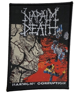 Napalm Death - Patch Harmony Corruption Black Bor in the group MERCHANDISE / Accessoarer / Kommande / Hårdrock at Bengans Skivbutik AB (5648778)