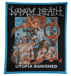 Napalm Death - Patch Utopia Banished Blue Border ( in the group MERCHANDISE / Accessoarer / Kommande / Hårdrock at Bengans Skivbutik AB (5648781)