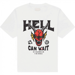 Stranger Things - Hell Can Wait Uni Wht T-Shirt in the group MERCHANDISE / T-shirt / Kommande / Film-Musikal at Bengans Skivbutik AB (5649169r)