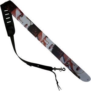 David Bowie - Aladdin Sane Leather Guitar Strap in the group MERCHANDISE / Merch / Pop-Rock at Bengans Skivbutik AB (5649214)