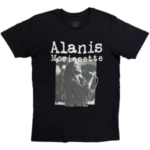 Alanis Morissette - Singing Photo Uni Bl T-Shirt in the group MERCHANDISE / T-shirt / Kommande / Pop-Rock at Bengans Skivbutik AB (5650168r)