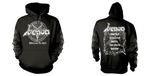 Venom - Hood - Welcome To Hell (White) (L) in the group MERCHANDISE / Hoodies / Kommande / Hårdrock at Bengans Skivbutik AB (5650260)
