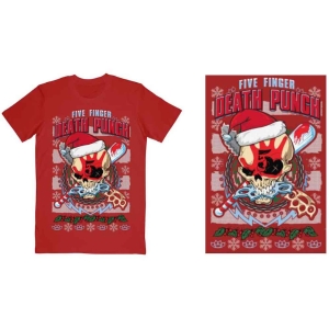 Five Finger Death Punch - Zombie Kill Xmas Uni Red T-Shirt X (XL) in the group MERCHANDISE / T-shirt / Heavy Metal at Bengans Skivbutik AB (5651450)