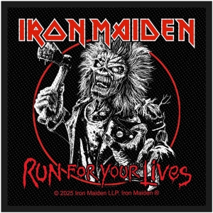 Iron Maiden - Run For Your Lives Standard Patch in the group MERCHANDISE / Patch / Heavy Metal at Bengans Skivbutik AB (5653136)