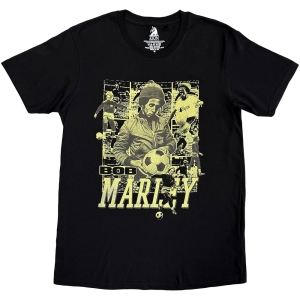 Bob Marley - Football Collage Uni Bl T-Shirt in the group MERCHANDISE / T-shirt / Reggae at Bengans Skivbutik AB (5653198r)