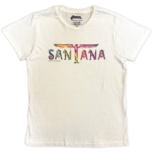 Santana - Angel Wings Logo Uni Wht T-Shirt in the group MERCHANDISE / T-shirt / Pop-Rock at Bengans Skivbutik AB (5653218r)
