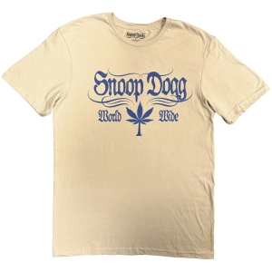 Snoop Dogg - World Wide Uni Sand T-Shirt in the group MERCHANDISE / T-shirt / Nyheter / Hip Hop-Rap at Bengans Skivbutik AB (5657853r)