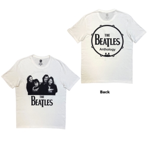 The Beatles - Group Photo Anthology Drum Uni Wht T-Shirt in the group MERCHANDISE / T-shirt / Kommande / Pop-Rock at Bengans Skivbutik AB (5658948r)