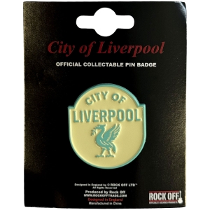 Rock Off - City Of Liverpool Emblem Cyan Pin Badge in the group OTHER / Merchandise at Bengans Skivbutik AB (5663238)
