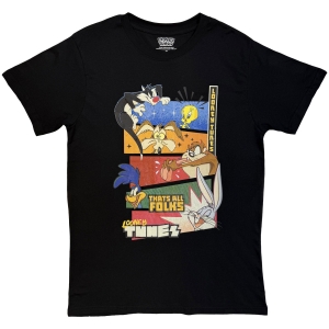 Looney Tunes - That's All Folks Block Graphic Uni Bl T-Shirt in the group MERCHANDISE / T-shirt / Nyheter /  at Bengans Skivbutik AB (5663603r)