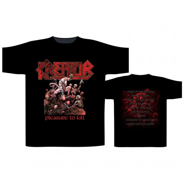Kreator - T/S Pleasure To Kill (L) in the group MERCHANDISE / T-shirt / Kommande / Hårdrock at Bengans Skivbutik AB (5665545r)