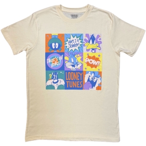 Looney Tunes - That's All Folks! Grid Pastel Uni Natrl T-Shirt in the group MERCHANDISE / T-shirt / Nyheter /  at Bengans Skivbutik AB (5665546r)
