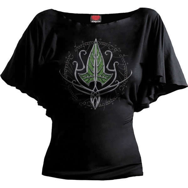 Lord Of The Rings - Frodo Leaf - Ladies Latin Boatneck Top in the group MERCHANDISE / T-shirt / Soundtrack at Bengans Skivbutik AB (5666001r)