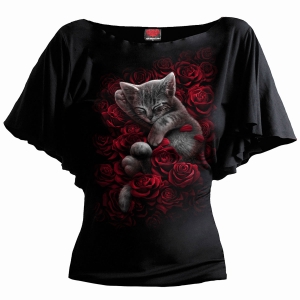Spiral - Bed Of Roses - Ladies Latin Boatneck Top in the group MERCHANDISE / T-shirt / Nyheter / Övrigt at Bengans Skivbutik AB (5666395r)