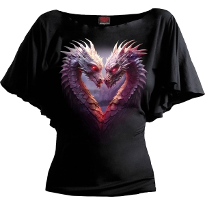 Spiral - Heart Of Dragons - Ladies Latin Boatneck Top in the group MERCHANDISE / T-shirt / Nyheter / Övrigt at Bengans Skivbutik AB (5667044r)