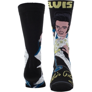 Elvis Presley - Cartoon Uni Bl Socks in the group MERCHANDISE / Strumpor / / at Bengans Skivbutik AB (5667717)