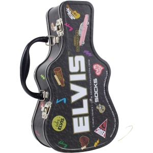 Elvis Presley - Logos Guitar Tin Uni 3-Pack Socks in the group MERCHANDISE / Strumpor /  /  at Bengans Skivbutik AB (5667719)